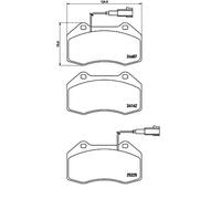 BREMBO P 23 162 Kit pastiglie freni