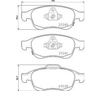 KIT PASTIGLIE FRENO ANT BREMBO JEEP RENEGADE 1.6 CRD 88KW 14> P23165