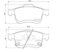 KIT PASTIGLIE FRENO ANT BREMBO FIAT 500L 1.4 70KW 12> P23167