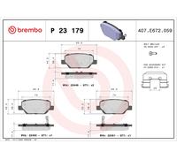 BREMBO P 23 179 Kit pastiglie freno, Freno a disco per FIAT