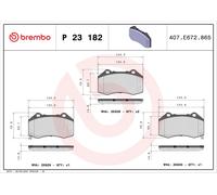 BREMBO P 23 182 Brake Pad