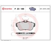 BREMBO P 23 189 Kit pastiglie freni