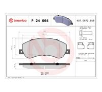BREMBO P 24 064 Pastiglie freno anteriore per Ford Transit