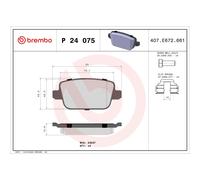 Set di pastiglie freno BREMBO Xtra P 24 075X, posteriore