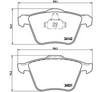 Set di pastiglie freno BREMBO Xtra P 24 077X, fronte
