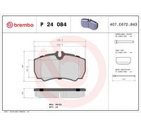 BREMBO P 24 084 Kit pastiglie freno, Freno a disco per FORD,FORD (JMC),FORD AUST