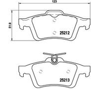 Set di pastiglie freno BREMBO P 24 148, posteriore