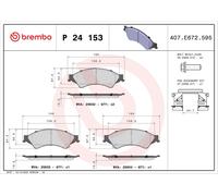 Brembo P 24 153 - Pastiglia Freno - Anteriore