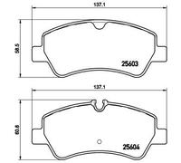 Brembo P 24 160 - Pastiglia Freno - Posteriore