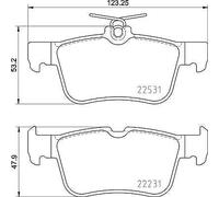 Set di pastiglie freno BREMBO P 24 175, posteriore