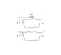 Set di pastiglie freno BREMBO P 24 175, posteriore