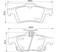 BREMBO P 24 216 Kit pastiglie freno, Freno a disco per FORD