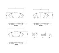 BREMBO P 24 235 Kit pastiglie freno, Freno a disco per FORD,FORD AUSTRALIA