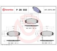 Brembo Kit Pastiglie Freno P28032