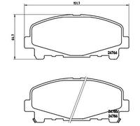 BREMBO P 28 043X Kit pastiglie freno, Freno a disco per ACURA,ACURA (GAC),HONDA,