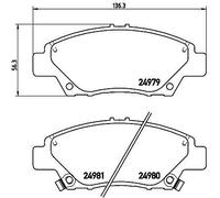 Brembo P 28 050 - Pastiglia Freno - Anteriore