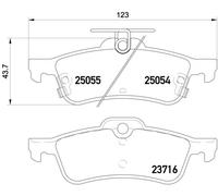Set di pastiglie freno BREMBO P 28 070, posteriore