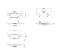 BREMBO P 28 110 Kit pastiglie freni