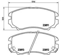 BREMBO P 30 018X Kit pastiglie freno per HYUNDAI COUPE II (GK), ELANTRA III (XD)