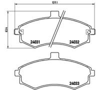 BREMBO P 30 020 Kit pastiglie freni