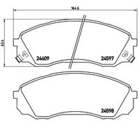 BREMBO P 30 041 Kit pastiglie freno, Freno a disco per DODGE,HAVAL,HYUNDAI,JAC,K