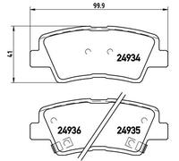 BREMBO P 30 047 Kit pastiglie freni