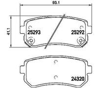 Brembo P 30 051 - Pastiglia Freno - Posteriore