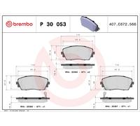 Brembo P 30 053 - Pastiglia Freno - Anteriore