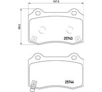BREMBO P 30 074 Kit pastiglie freno, Freno a disco per HYUNDAI,JEEP,TESLA