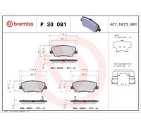 KIT PASTIGLIE FRENO POST BREMBO HYUNDAI GENESIS Coupé 3.8 V6 260KW 12> P30081