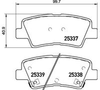 BREMBO P 30 094 Kit pastiglie freno per HYUNDAI ACCENT V Tre volumi (HC), BAYON