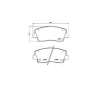 BREMBO P 30 108 Kit pastiglie freni