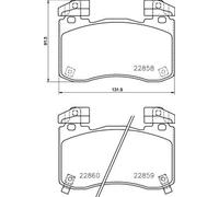 BREMBO P 30 113 Kit pastiglie freno, Freno a disco per GENESIS,KIA