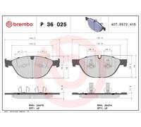 Brembo Kit Pastiglie Freno P36025