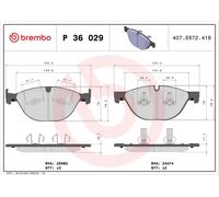 Brembo P 36 029 - Pastiglia Freno - Anteriore