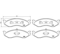 BREMBO P 37 004 Kit pastiglie freno, Freno a disco per JEEP,JEEP (BJC),KIA