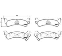 BREMBO P 37 012 Kit pastiglie freni Posteriore