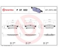 BREMBO Kit pastiglie freni