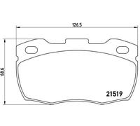 BREMBO pastiglie freno P44015 126,5x68,6 spessore 17 mm
