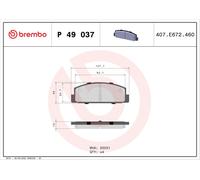 BREMBO Kit pastiglie freni