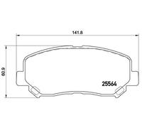 BREMBO P 49 045 Kit pastiglie freno per MAZDA CX-5 (KE, GH), CX-5 (KF), CX-5 Van