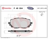 KIT PASTIGLIE FRENO ANT BREMBO MAZDA MX-5 IV 2 118KW 15> P49054