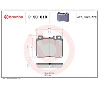 Brembo P 50 018 - Pastiglie Freno Anteriori, Pastiglie Freni