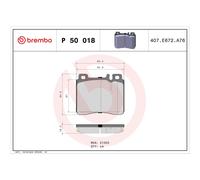 Brembo P 50 018 - Pastiglie Freno Anteriori, Pastiglie Freni