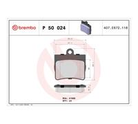 BREMBO P 50 024 Kit pastiglie freni