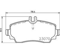 BREMBO P 50 047 Kit pastiglie freni Anteriore