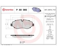 BREMBO P 50 085 Kit pastiglie freno, Freno a disco per FREIGHTLINER,MERCEDES-BEN