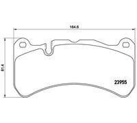 BREMBO P 50 092 Kit pastiglie freno, Freno a disco per MASERATI,MERCEDES-BENZ