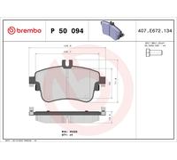 BREMBO P 50 094X Kit pastiglie freno, Freno a disco per MERCEDES-BENZ