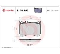 Brembo Kit Pastiglie Freno P50095